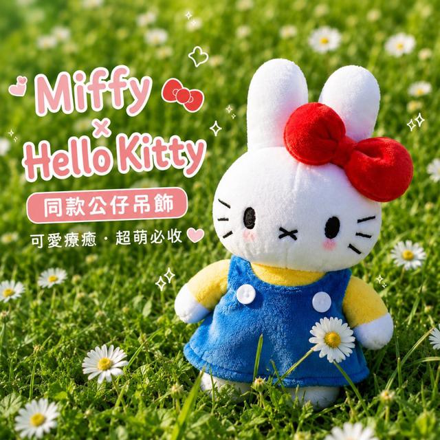 Miffy×Hello Kitty同款公仔吊飾#07/20