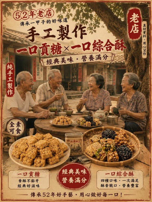 預購 老店製作 綜合酥x一口貢糖 240g-7/8號中午12點結單