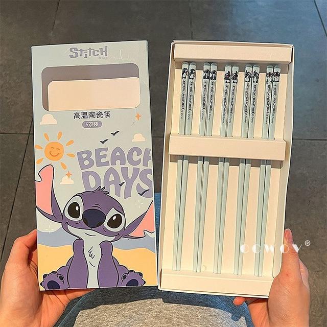 新款高顏值史迪奇陶瓷筷子(預購)