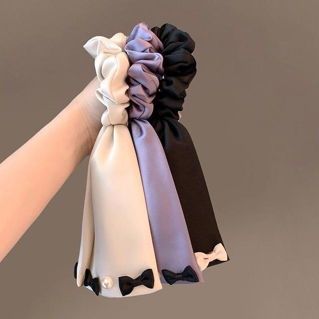 東大門高級感緞面公主蝴蝶結飄帶(預購)