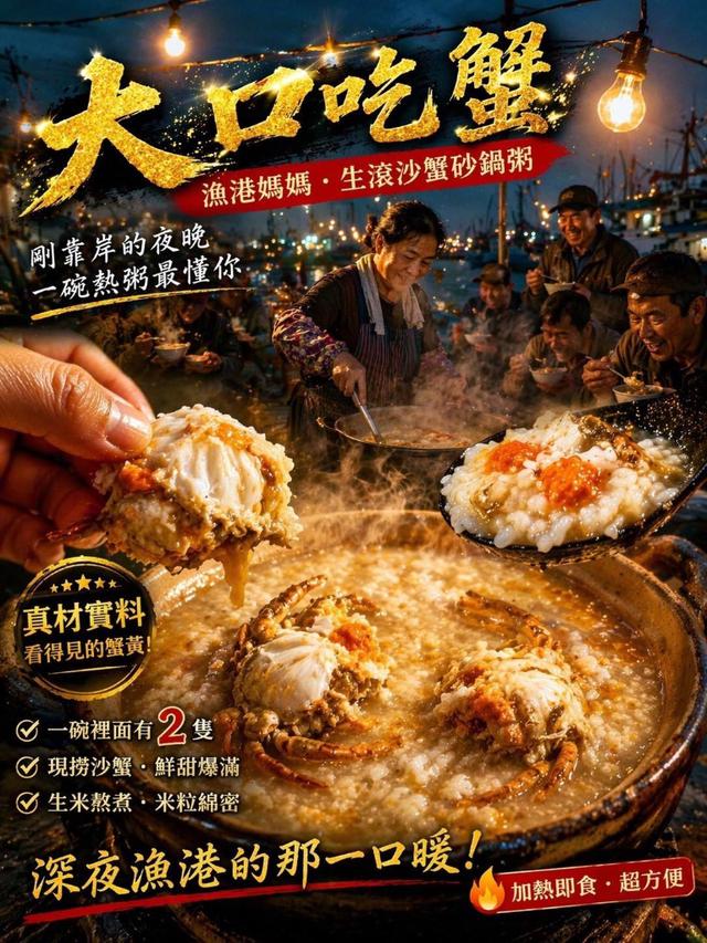 預購🔥生滾沙蟹砂鍋粥🔥