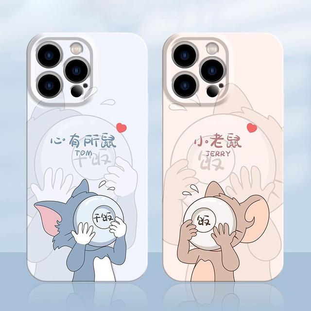 可愛湯姆貓傑利鼠情侶全包手機殼（預購）