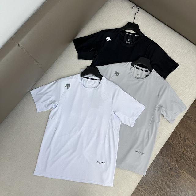 Descente/迪桑特2025新款商务高级夏季冰丝高弹力翻领Polo衫