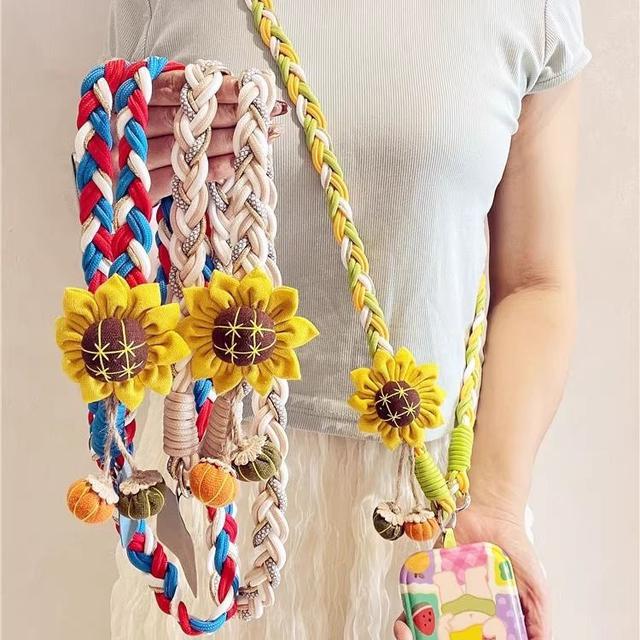 ins超美向日葵可背斜跨手機掛繩(預購)