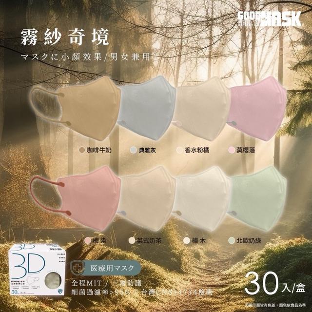 預購 荷康 3D立體醫用口罩(單色30入單色)-1/28號中午12點結單