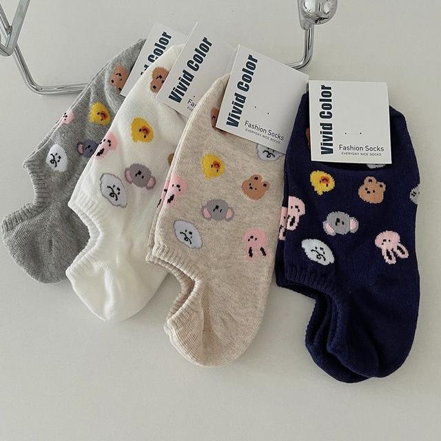 夏季可愛小動物淺口隱形襪(預購)