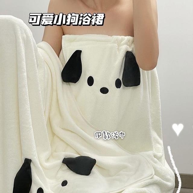 《預購》浴巾四件套可愛學生浴巾加厚加大 三件套洗澡浴裙可穿可裹女不掉毛