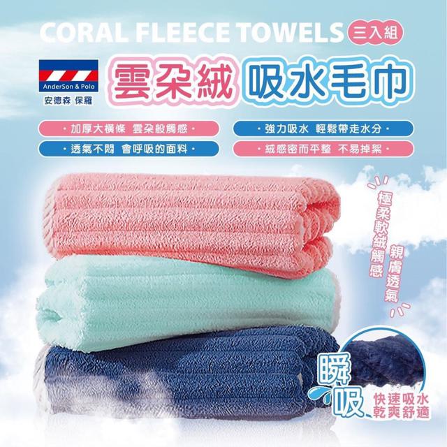 【預購商品】【0919結單】【批發】安德森保羅 雲朵絨吸水毛巾3入 250917-23