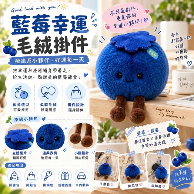 霉運走開🫐藍莓=攔霉 吊飾娃娃-9/23號中午12點結單