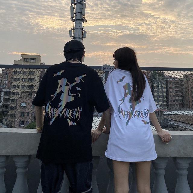 ins夏季復古反光美少女戰士純棉短袖上衣(預購)