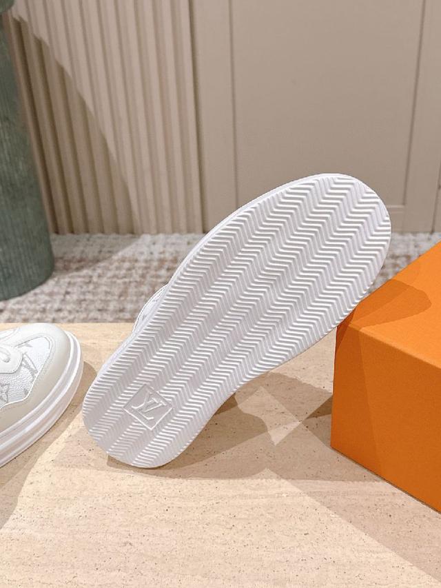 Louis vuitton ss25秋冬压老花 休闲 厚底 运动鞋 小白鞋