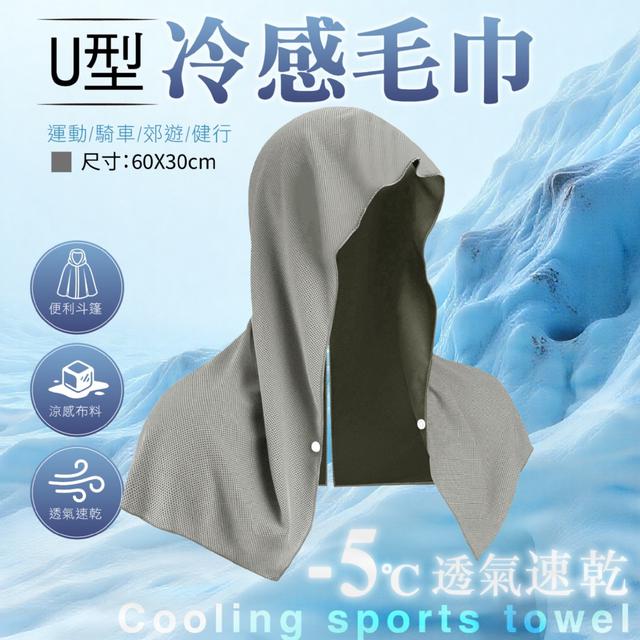 預購 夏日運動沁涼必備 瞬間降溫~ 持久涼爽 遮陽 解熱一次OK！U型冷感毛巾 05/19收單