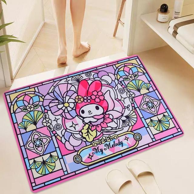 卡通三麗鷗魔法彩格吸水地墊(預購)
