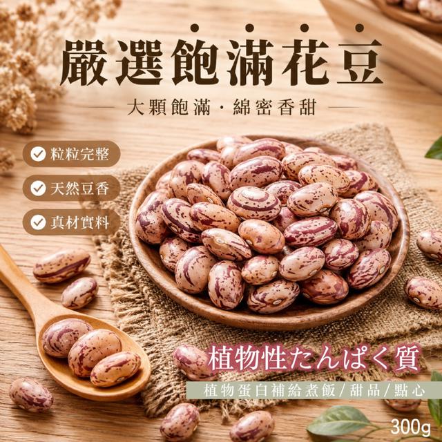 預購 植物性たんぱく質 植物蛋白補給站 嚴選飽滿花豆300g -8/11下午3點收單