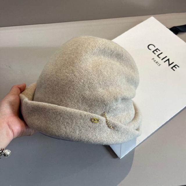 Celine赛琳秋冬新款渔夫帽，羊毛渔夫帽