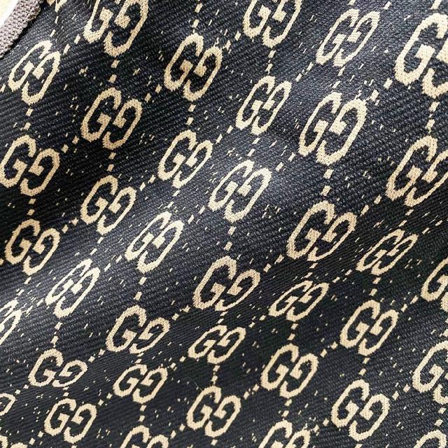 定制提花面料短裤 经典GG字母LOGO满印织带拼接