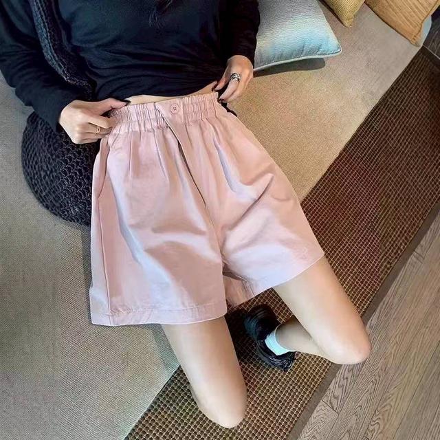 預購 百搭鬆緊腰水洗棉短褲-4/1號中午12點結單