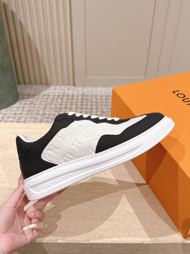 Louis vuitton ss25秋冬压老花 休闲 厚底 运动鞋 小白鞋