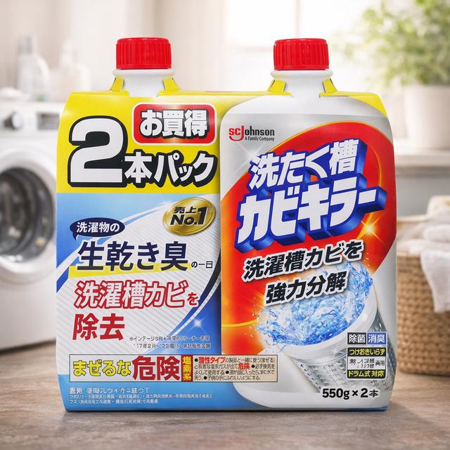 預購 日本SC JOHNSON 洗衣槽清潔劑 (550g x2瓶組)-1/28號中午12點結單