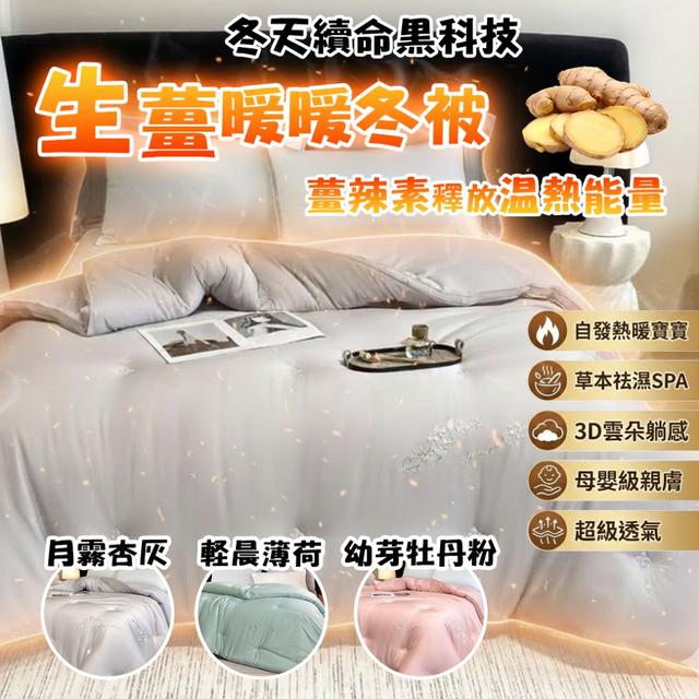 生薑暖暖冬被2300g【3款可選】-12/9下午三點收單