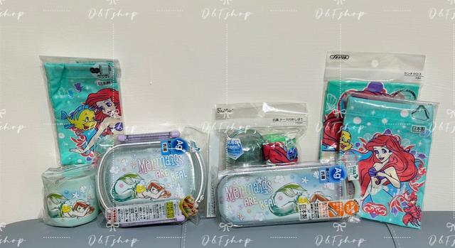 🌸呆頭鵝小舖🌸日本🇯🇵迪士尼 愛麗兒 美人魚 福袋 餐具 餐盒 方巾 餐袋