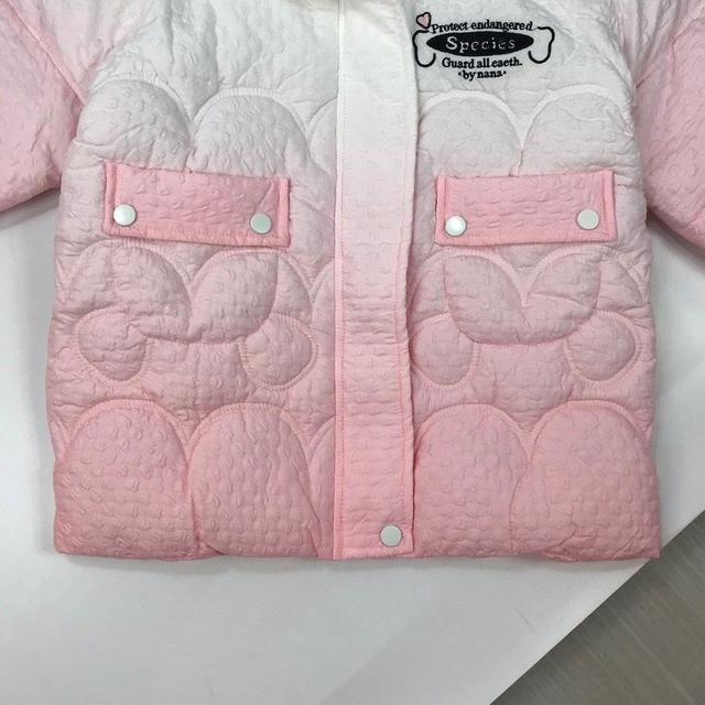 高端童装，女童连帽棉衣外套，连帽加厚刺绣兔子