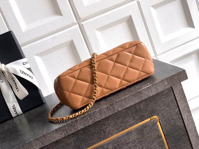 🌹CHANEL VINTAGE 麂皮玳瑁链条斜挎包 尺寸:33x32xcm