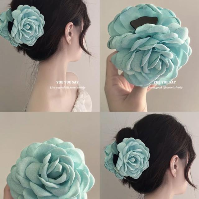 小紅書同款少女花神復古氛圍玫瑰抓夾(預購)