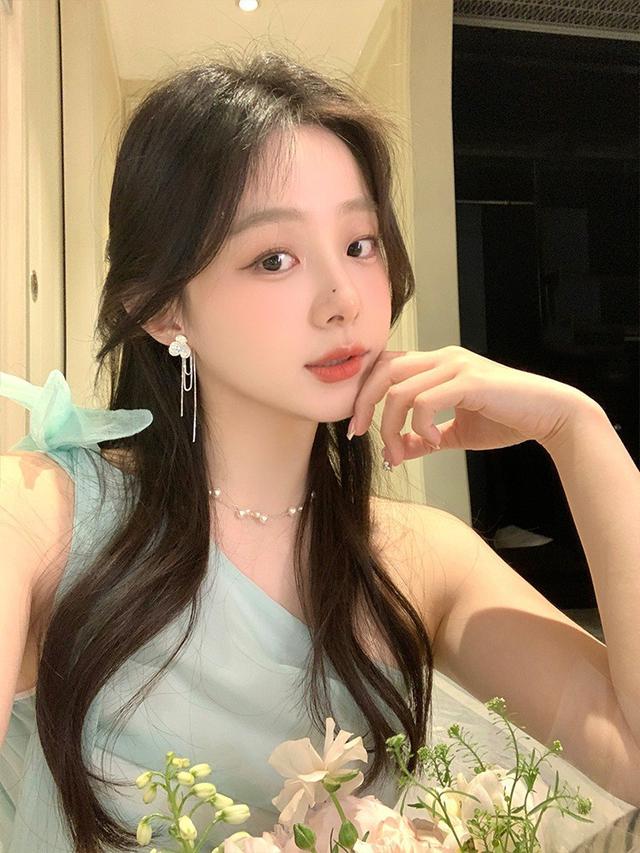 【長期團2026】【預購商品】【批發】韓系氣質鑲鑽滴釉花流蘇925銀針耳環86713