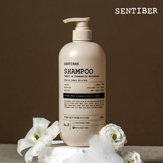 韓國 SENTIBER 洋甘菊草本保濕1000ml-白麝香/瓶#12/14