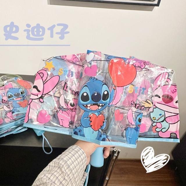 ins可愛史迪奇透明清新摺疊傘(預購)