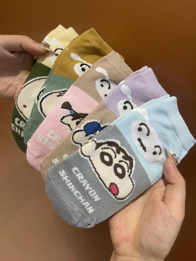 【預購商品】【0824結單】【批發】小新 船型短襪5雙 250821-01