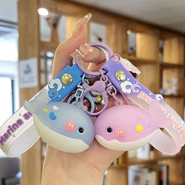 可愛海洋生物小鯨魚鑰匙圈(預購)