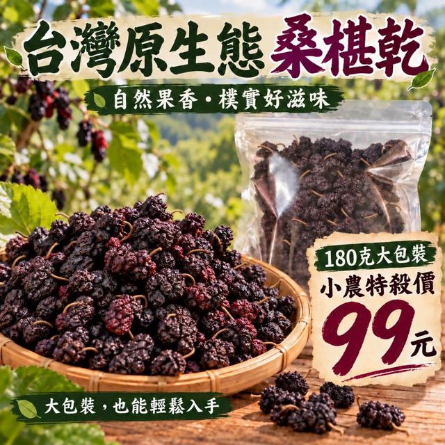 【預購商品】【1016結單】【批發】台灣原生態 小農桑椹乾180g 261015-15