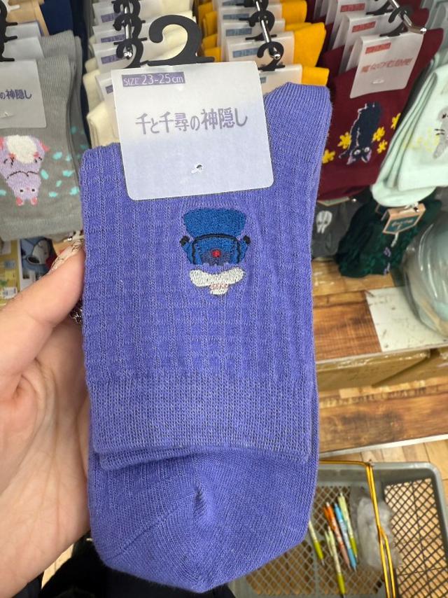 吉卜力 福助 角色造型 刺繡格紋 襪子 23cm～25cm 系列