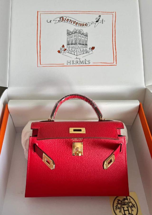 ❤️ mini Kelly二代  大红  半手工！  金  银现货