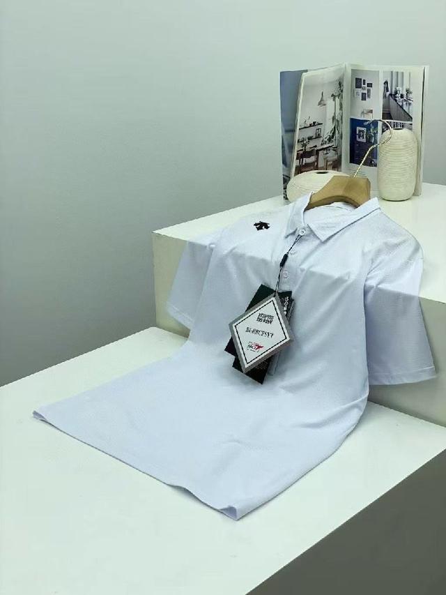 DESCENTE 迪桑特男士纯色休闲长袖Polo打底衫