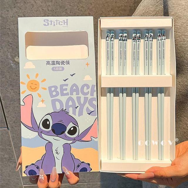 新款高顏值史迪奇陶瓷筷子(預購)