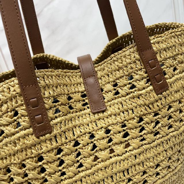 菜篮子镂空草编tote bag_ Y家精致的巴黎