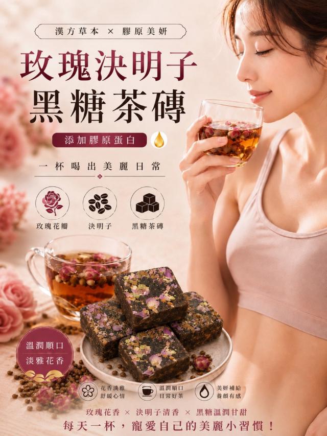 玫瑰決明子茶磚🌹225g-10/7號中午12點結單