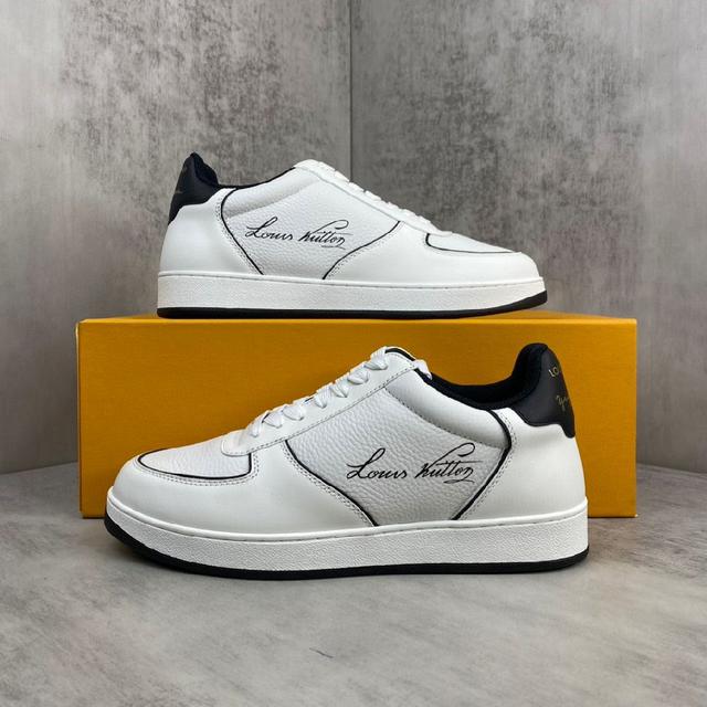 Louis Vuitton 23ss Rivoli 运动鞋为柔软牛皮革压印经典 Damier