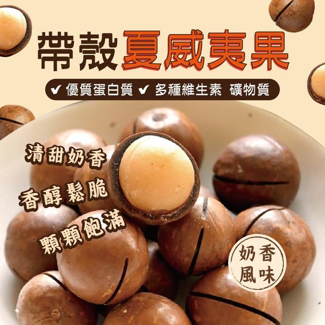 預購 帶殼夏威夷果(奶香風味)1kg-2/11號中午12點結單