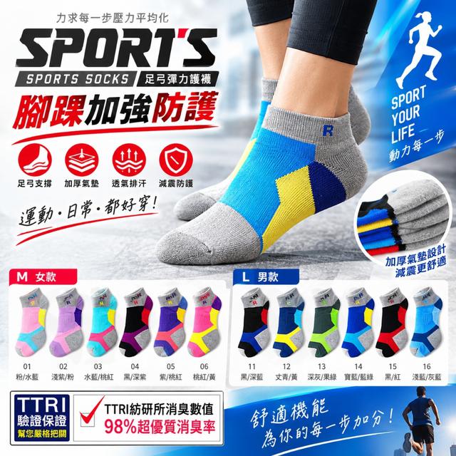 預購 SPORTS 機能氣墊襪系列 顏色隨機-10/7號中午12點結單