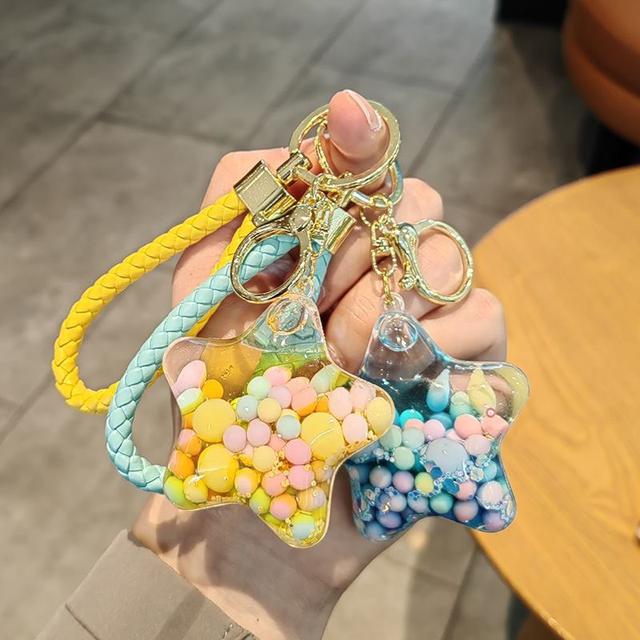 簡約夜光五角星漂浮鑰匙圈(預購)