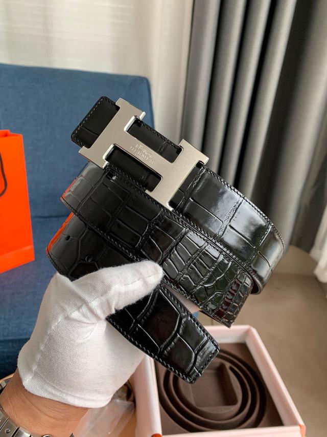 2022專櫃同步 HERMES原版男生真皮皮帶專櫃品質 愛馬仕皮帶 寬度3.8CM 配件齊全
