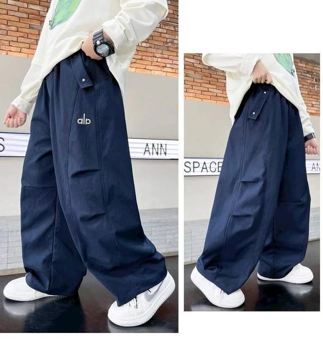 K1554-兒童新款alo春季工裝褲防蚊褲彎刀褲