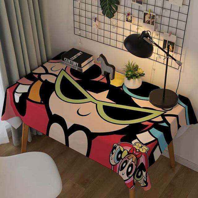 卡通飛天小女警書桌防塵桌布(預購)