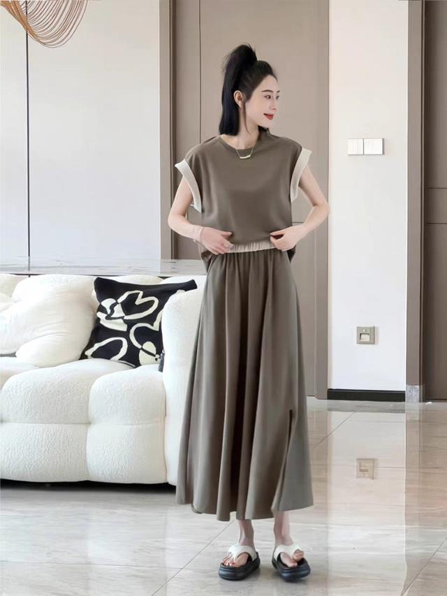 【預購商品】【0710結單】【批發】休閒短袖半身裙套裝 260708-14