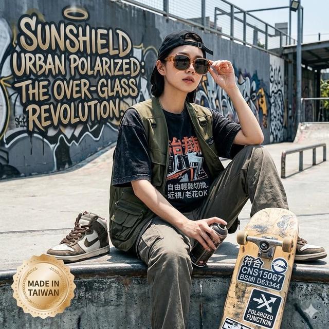 預購 外銷日本爆款-SunShield 強光OUT-近視族一秒變鏡偏光套鏡-5/13號中午12點結單