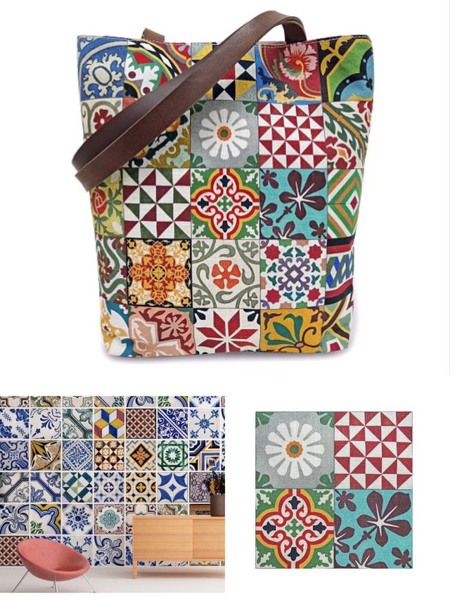 現代派瓷磚手提包 Tiles Tote Bag 限量版